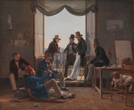 A Group of Danish Artists in Rome, 1837. Creator: Constantin Hansen.