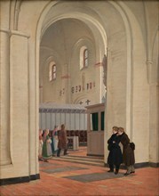 The Interior of St Bendt's Church at Ringsted, 1829. Creator: Constantin Hansen.