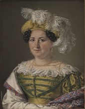 Portrait of Mrs. Pauline Hagen, 1825. Creator: Christian Albrecht Jensen.