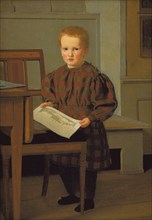 The Painter C.W. Eckersberg's Son Julius in his Fathers Studio at Charlottenborg, 1831. Creator: Christen Købke.