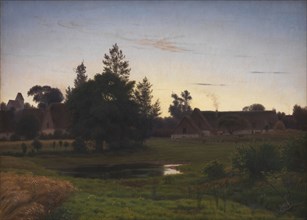 After Sunset in the Outskirts of a Village, 1863. Creator: Vilhelm Kyhn.