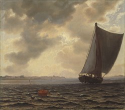 Sailing Boats in Guldborg Sound, 1861. Creator: Vilhelm Kyhn.