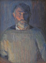 Self-Portrait - Lamplight, 1918-1920. Creator: Niels Larsen Stevns.