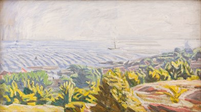 View from Bokul, Gudhjem, 1929. Creator: Niels Larsen Stevns.