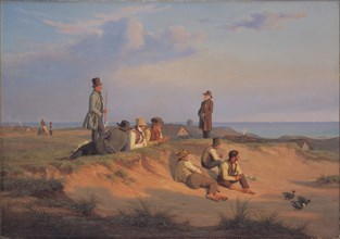 Men of Skagen on a summer evening in good weather, 1848. Creator: Martinus Rorbye.