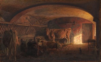 Italian Cowshed, 1909. Creator: Niels Skovgaard.