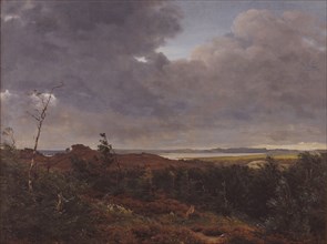 View of Frederiksværk from Tisvilde Wood, North Zealand, 1839. Creator: Peter Christian Thamsen Skovgaard.