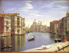 View of the Grand Canal, Venice. In the Background S. Maria della Salute, 1854. Creator: Peter Christian Thamsen Skovgaard.