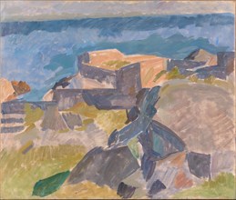 Landscape from Christianso;Motiv from Christianso;Rocky Landscape by the Sea, 1914. Creator: Edvard Weie.