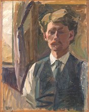 Self-Portrait, 1913-1917. Creator: Edvard Weie.