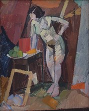Standing Female Nude, 1923. Creator: Edvard Weie.