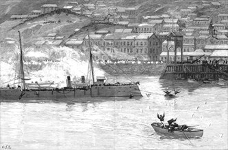 '' The Civil War in Chili, Paying off an Old Score on the "Almirante Lynch"', 1891. Creator: Unknown.