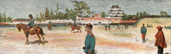 'The Manoeuvres of the Japanese Army before His Majesty the Mikado; Review on the Drill...', 1891. Creator: Unknown.
