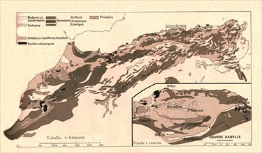 ''Carte geologique; Afrique du nord', 1914. Creator: Unknown.