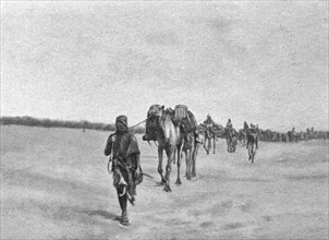 ''Depart d'une caravane; Afrique du nord', 1914. Creator: Unknown.