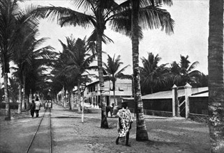 ''Grand Bassam. Une rue; L'Ouest Africain', 1914. Creator: Unknown.