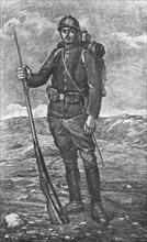 'Le soldat serbe, dans son nouvel equipement', 1916. Creator: Vladimir Betzitch.