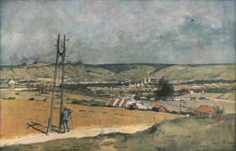 'La Bataille de Verdun: vue prise du fort de la Chaume', 1916. Creator: Francois Flameng.