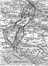 'La grande attaque du Carso (aout 1916); La progression italienne sur le Carso', 1916. Creator: Unknown.