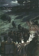 ''Le chemin de la tranchee; un gue', 1915. Creator: Unknown.