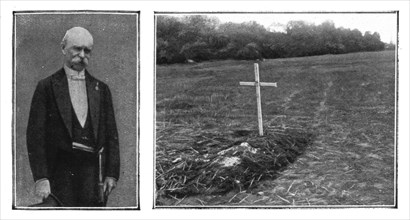 'M Odent, maire de Senlis, et la tombe que creuserent sous ses yeux ses bourreaux', 1914. Creator: Unknown.
