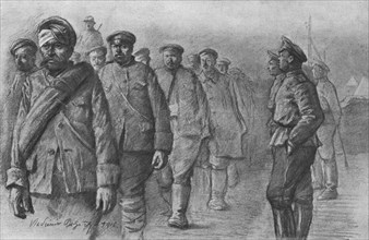'La Campagne Macedonienne; Une recontre pres de Salonique; des prisonniers bulgares..., 1916. Creator: Vladimir Betzitch.