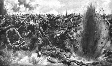 ''Des Hauts-de-Meuse a l'Aisne; Une attaque massive allemande sur le front britannique', 1914.. Creator: Unknown.
