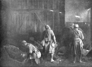 ''La vie en Campagne; Le poste de secours de Souain', 1914. Creator: Unknown.