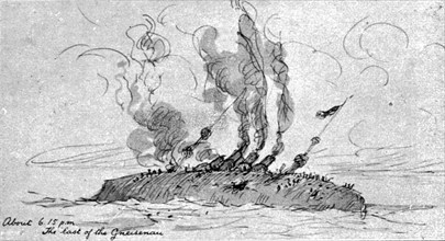 ''La Victoire Britannique des Iles Falkland; Le "Gneisenau" coule vers six heures', 1914. Creator: Unknown.