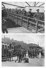 'L'Armee Britannique; L'Angleterre met d'a bord en ligne trois divisions', 1914. Creator: Unknown.