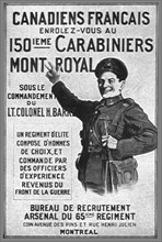 ''Un appel aux Canadiens francais', 1914. Creator: Unknown.