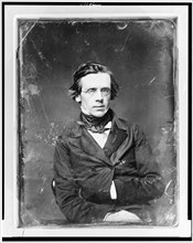Unidentified man, half-length portrait, slightly to the right, wearing..., between 1844 and 1860. Creator: Mathew Brady.