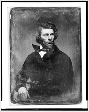 Unidentified man, possibly Asher Brown Durand, half-length portrait, slightly to the left, head thre Creator: Mathew Brady.