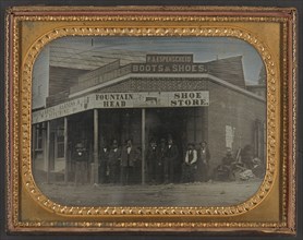 P. J. Espenscheid store, Nevada City, California, between 1850 and 1859.  Creator: Unknown.