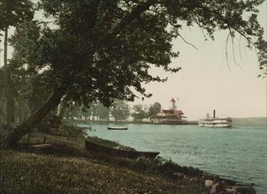 The Boat-landing, Lake Chautauqua, New York, c1898. Creator: Unknown.