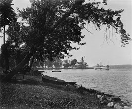 Boat landing, Lake Chautauqua, c1898. Creator: Unknown.