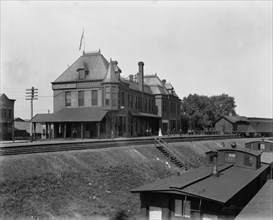 Winona C. & N. W. Ry. [Chicago and North Western Railway] Station, between 1880 and 1899. Creator: Unknown.