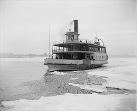 Detroit River ferry boat in ice, between 1880 and 1901. Creator: Unknown.