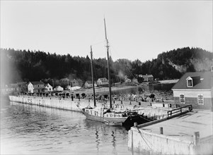 Pier at Murray Bay, St. Lawrence River, between 1880 and 1901. Creator: Unknown.