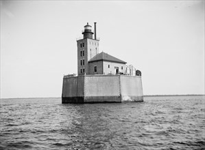 Port Austin Reef Light House, Point[e] Aux Barques, between 1900 and 1906. Creator: Unknown.