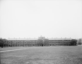 Soldiers' barracks, Fort Monroe, Va., between 1900 and 1906. Creator: Unknown.