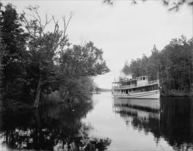 Str. Clearwater entering Third Lake, Fulton Chain, Adirondack Mountains, c1903. Creator: Unknown.
