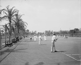 Tennis courts, Palm Beach, Fla., between 1900 and 1906. Creator: Unknown.
