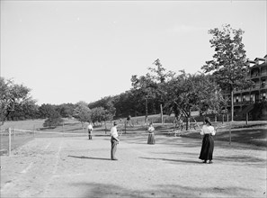 Lawn tennis courts, Pocono Mountain House, Mt. Pocono, Pa., c1905. Creator: Unknown.