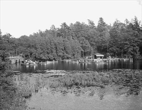 Canoeing on Charles River, Charles River Reservation, Mass., c1906. Creator: Unknown.