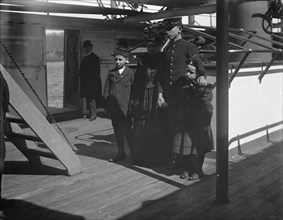 U.S.S. Raleigh, a visit from the family, between 1894 and 1901. Creator: Unknown.