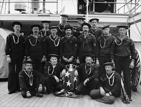 U.S.S. San Francisco, a group of sailors, between 1890 and 1901. Creator: Unknown.