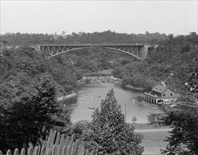 Lake and Panther Hollow from across ravine, Pittsburgh, Pa., between 1900 and 1920. Creator: Unknown.