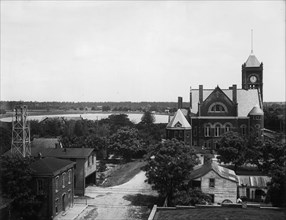 Court House and Lake Eola from Hotel San Juan, Orlando, Fla., c1904. Creator: Unknown.
