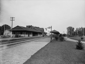 Elmhurst, Ill., Chicago & North-Western Ry. station, between 1880 and 1899. Creator: Unknown.